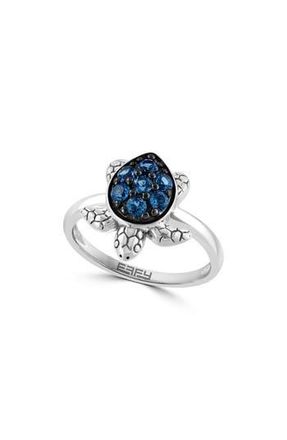 Effy Sterling Silver London Blue Topaz Turtle Ring at Nordstrom Rack, Size 7