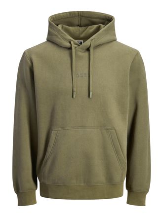 Jack & Jones Plus Size Kapuzensweatshirt JCOPOINT SWEAT BADGE HOOD BF PLS, Herren, Gr. 5XL, grape leaf print:jj, angeraute Sweatware, Obermaterial: 72% Baumwolle, 28% Polyes