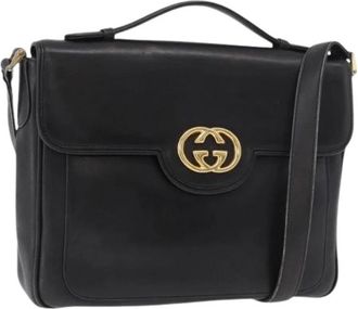 Gucci Pre-owned Vintage Schoudertas - Dames - Vintage Schoudertas - Zwart - ONE Size - Leer - Vintage