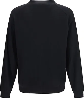 Christophe Lemaire Mens Merino Wool Blend Cardigan Black Sweater