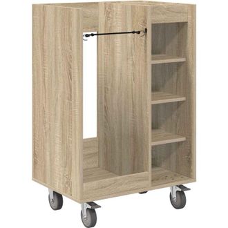 vidaXL Golf Cabinet with Wheel Plain Sonoma Oak 65 x 45 x 98 cm vidaXL