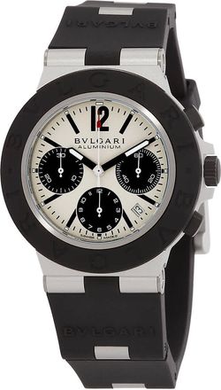 Bulgari Aluminium Chronograph Automatic White Dial Mens Watch 103722