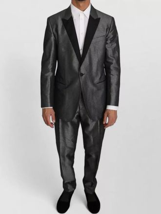 Dolce & Gabbana silk patterned two-piece tuxedo suit