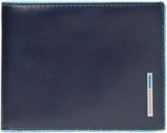 Piquadro Square Wallet - Heren - Portefeuilles - Blauw - ONE Size - Leer - Accessoires