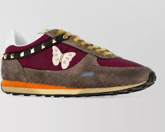 Valentino Garavani suede leather low-top sneakers