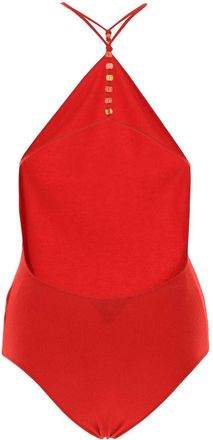 Bottega Veneta Womens Red Stretch Cashmere Blend Bodysuit 6144 Maglie Sweater