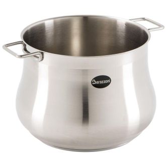 None Barazzoni Tummy Pentola, Acciaio inox 18/10, Diametro cm 22, Litri 7,5. Made in Italy