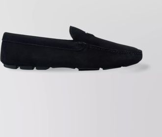 Prada loafers suede rubber sole