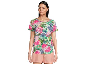 Lilly Pulitzer Key West Top Womens Blouse Endless Summer : SM, Cotton/Modal/Spandex