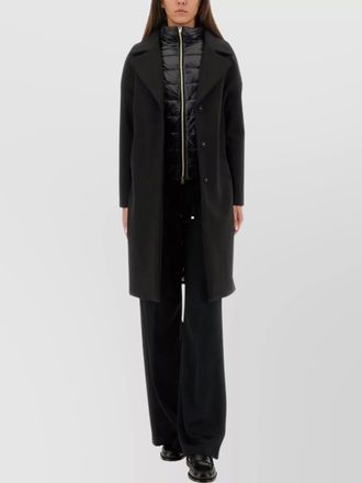 Herno double-breasted wool coat technical bib