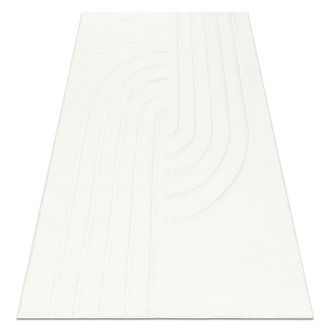 RugsX RugsX Curvy 11 Rug in White | Size: 140 cm x 190 cm