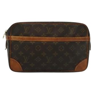 Louis Vuitton Vintage Clutches, unisex, Brown, ONE SIZE, Pre-owned Canvas Clutch