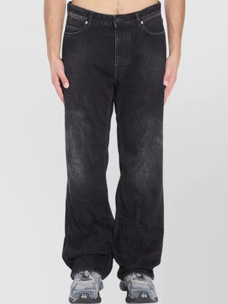 Balenciaga relaxed fit distressed denim trousers