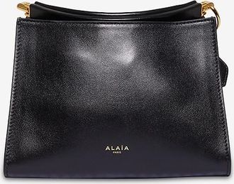 Alaia Schultertasche aus gl&auml;nzendem Glattleder Le Click Small Square