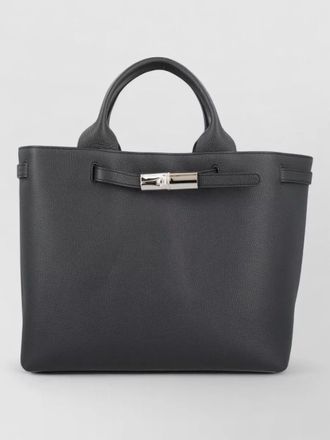 Longchamp calf leather tote bag