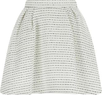 Alessandra Rich Rokken, Dames, Wit, S, Tweed, Tweed Mini Rok