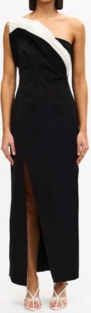 Acler Droxford Maxi Dress In Black & Ivory