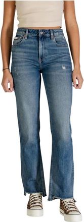 Calvin Klein Jeans Jeans met verwassen effect - Dames - Bootcut Jeans - Blauw - W30 - Katoen - Jeans