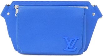 Louis Vuitton Blue Leather Shoulder Bag (Pre-Owned)
