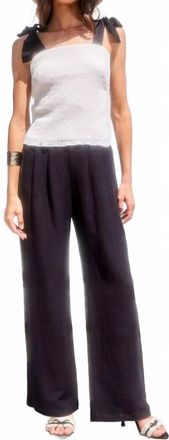Fifteen Twenty Womens Tori Pleated Trousers In Black
