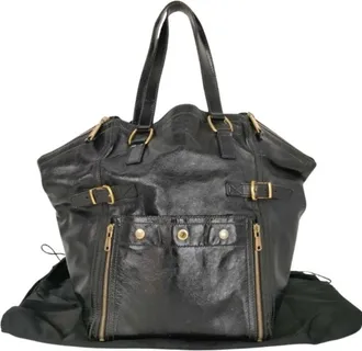 Saint Laurent Black Patent Leather Tote Bag (Pre-Owned)