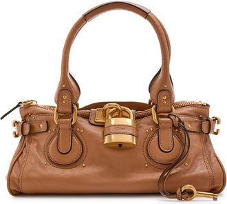 Chloé Paddington Medium Grained Leather Shoulder bag - Brown - One Size