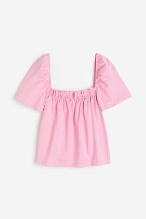 H&M Shirt mit eckigem Ausschnitt - Pink