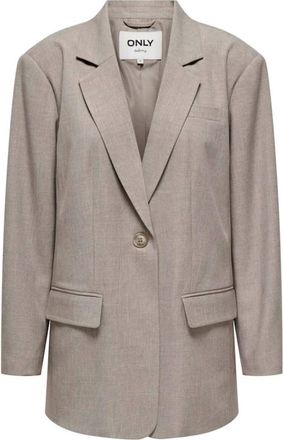 Only Only, Jassen, Dames, Beige, XS, Boyfriend Melange Blazer
