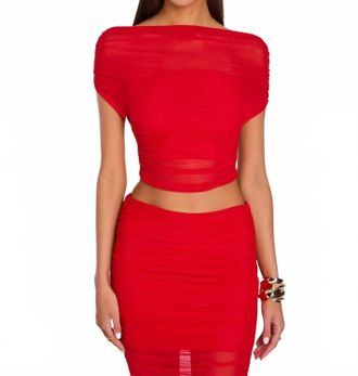 SER.O.YA Marsh Top In Derby Red/eggshell