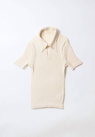 Issey Miyake Womens Sleek Pleats Shirt In Ivory