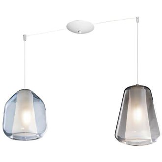 Top-Light Lampadario moderno top light double skin 1176bi s2 s bg mc e27 led vetro sospensione