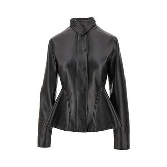 Alaia Nappa leather Peplum jacket Woman 40