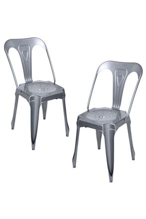 Regalos Miguel Regalos Miguel - Packs Sillas Comedor - Pack 2 Sillas Ulix - Gris Metalizado