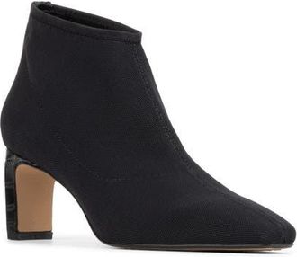 Donald J Pliner Birdee Croc Embossed Trim Bootie in Black at Nordstrom, Size 6.5