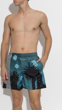 Versace Swim Shorts With Boardshorts Print, Mens, Multicolour