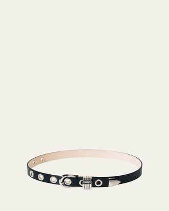 D&eacute;hanche Hollyhock Rivet Leather Belt