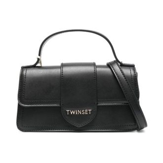 Twinset Handbags, female, Black, Size: ONE SIZE Top Handle Bag