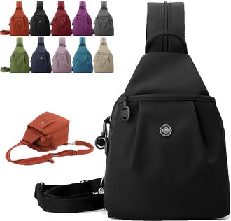 Generic 3 in 1 Anti-Theft Travel Tote Bag, Womens Mini Backpack Waterproof 2-Way Commuter Bag Stylish Oxford Cloth Crossbody Bags (Black)