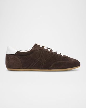 Veronica Beard Riviera Suede Bicolor Retro Sneakers