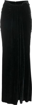 Blumarine Gonna Velluto - Dames - Maxi Rokken - Zwart - S - Polyester - Rokken