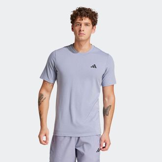 adidas T-Shirt ADIDAS PERFORMANCE TR-ES FR T, Herren, Gr. M, lila (silber violet, schwarz), Obermaterial: 70% Polyester, 30% Baumwolle, normal, Rundhals, Shi