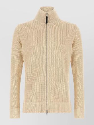 Maison Margiela cardigan high collar long sleeves ribbed