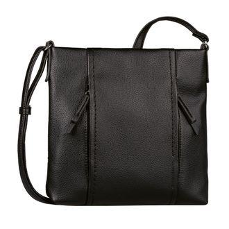 Tom Tailor Umh&auml;ngetasche TOM TAILOR Beca, Damen, Gr. B/H/T: 27,5cm x 26,5cm x 5,5cm, schwarz, Polyurethan, clean, gepflegt, unifarben, Taschen Umh&auml;ngetasche, aus