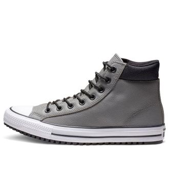 Converse Chuck Taylor All Star PC Leather High Top Boot Grey Gray White 162414C