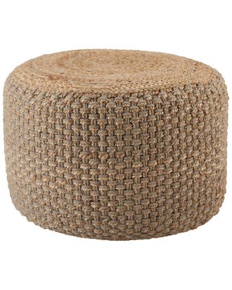 Jaipur Living Kealani Trellis Cylinder Pouf