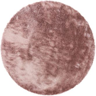 benuta Alfombra pelo largo rosa ø 80 redondo