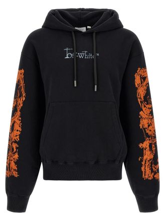 Off-white Black Printed Hood Sweatshirt