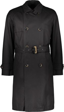 Herno Elegante Trenchcoat met verstelbare riem - Heren - Jas met riem - Zwart - L - Katoen - Jassen