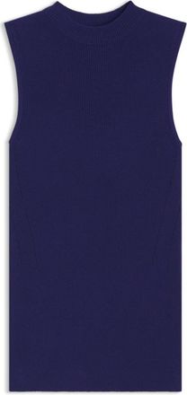 BOSS Ribbed top with mock neckline