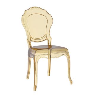 Siediti Fuori e Dentro Set de 2 sillas apilables en policarbonato transparente champagne